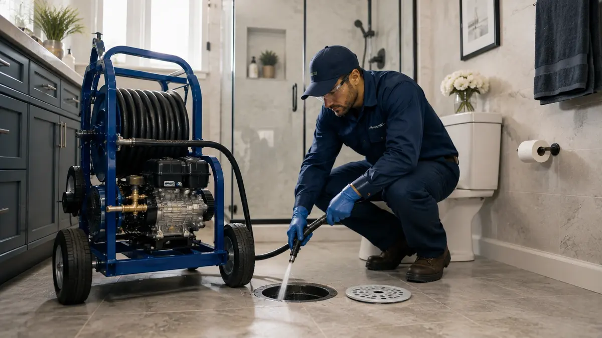Bathroom Drain Hydro Jetting in West Covina