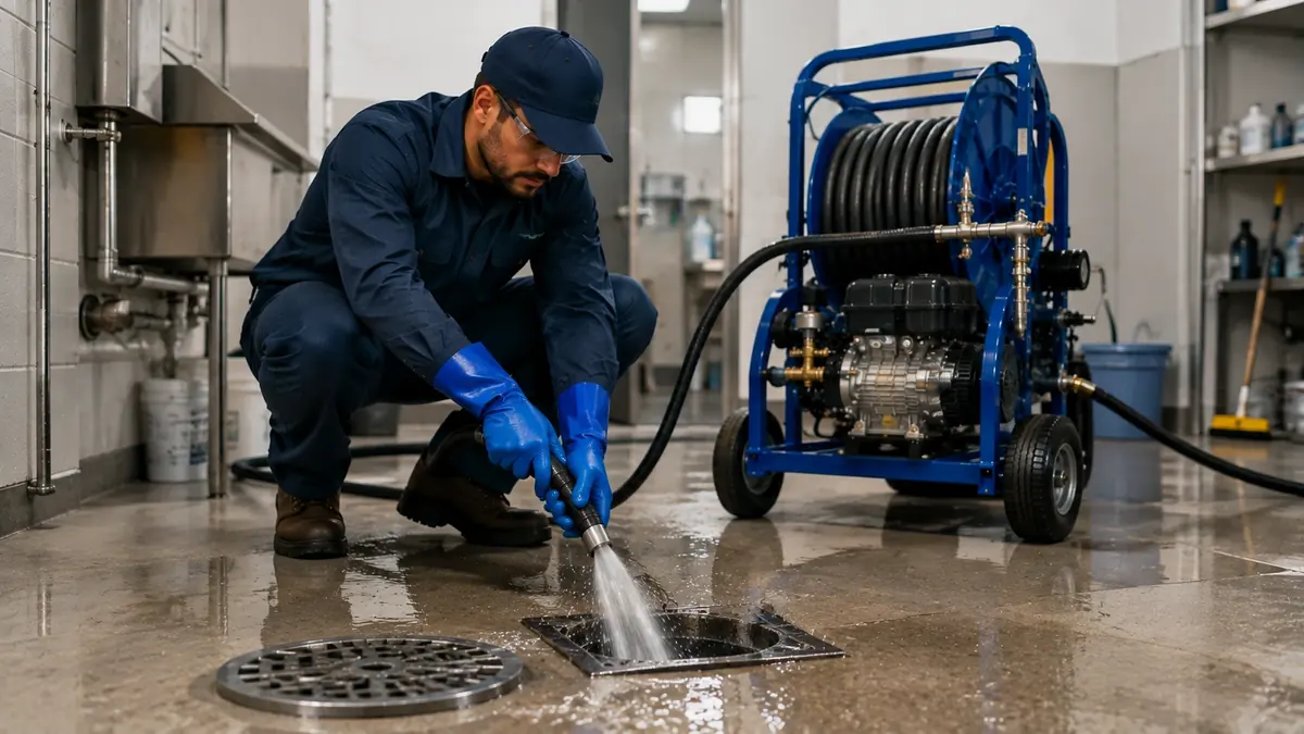 Floor Drain Hydro Jet Cleaning in West Covina