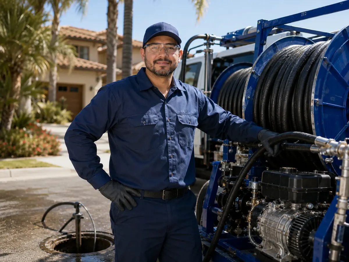 Hydro jet sewer cleaning in West Covina